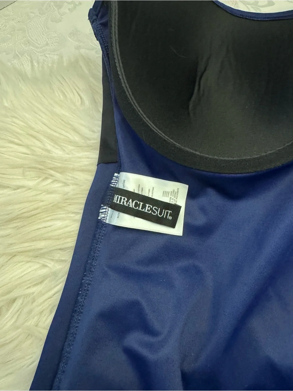 Miraclesuit 14 Amici One Piece Solid Blue Swimsuit Slimming V Neck Shirring Firm